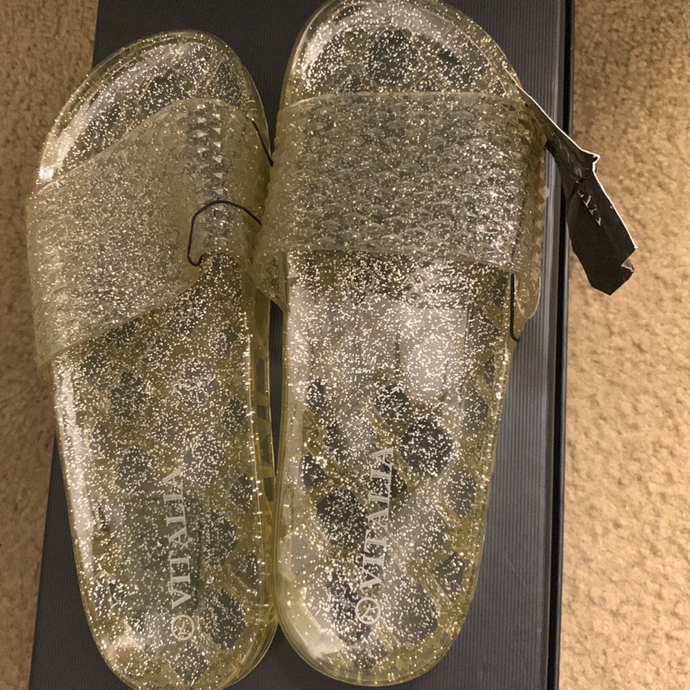 Gold Gel Slides - Never Worn